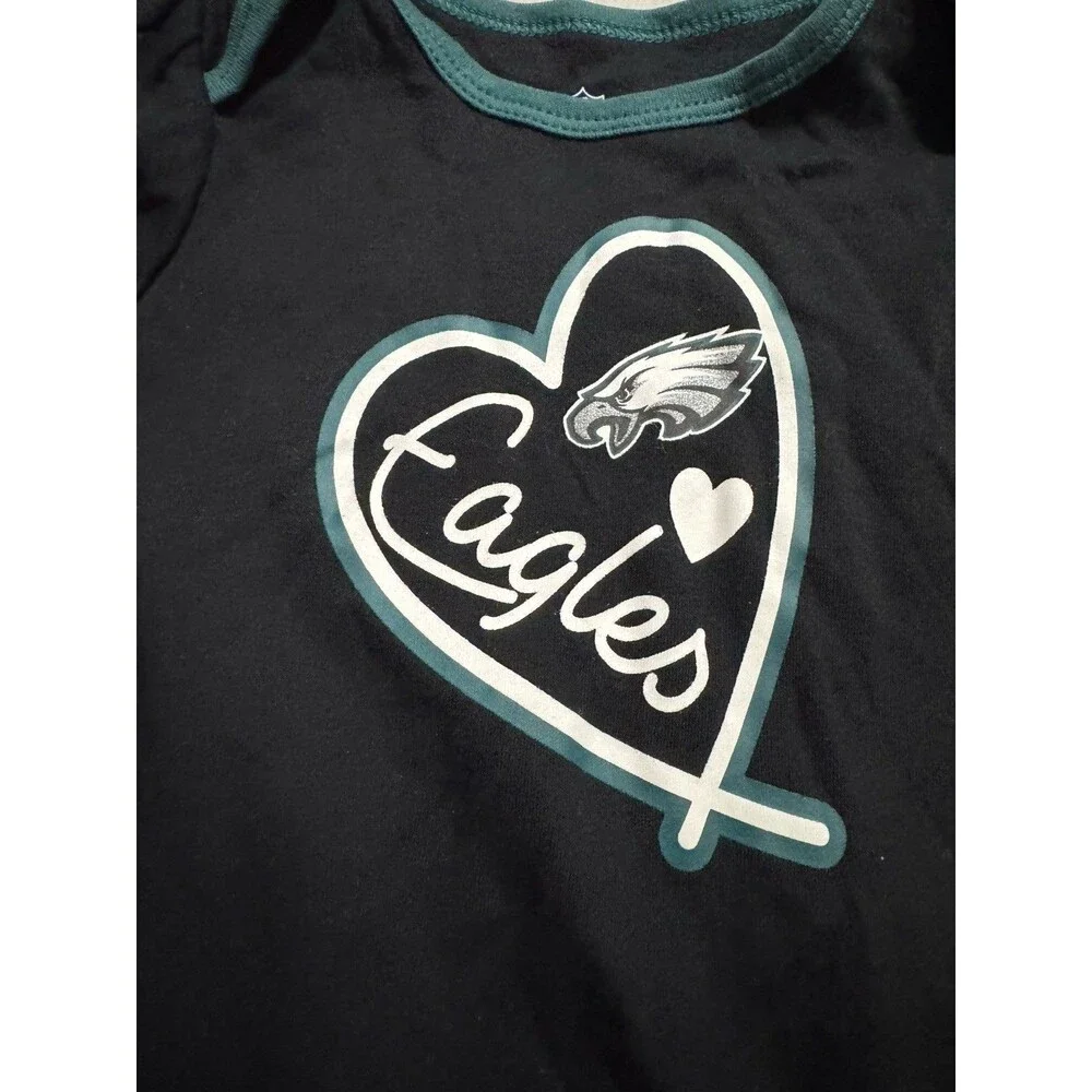 Philadelphia Eagles Baby Jersey 12 Months Lot of 2 NFL Team Apparel Infant Girl